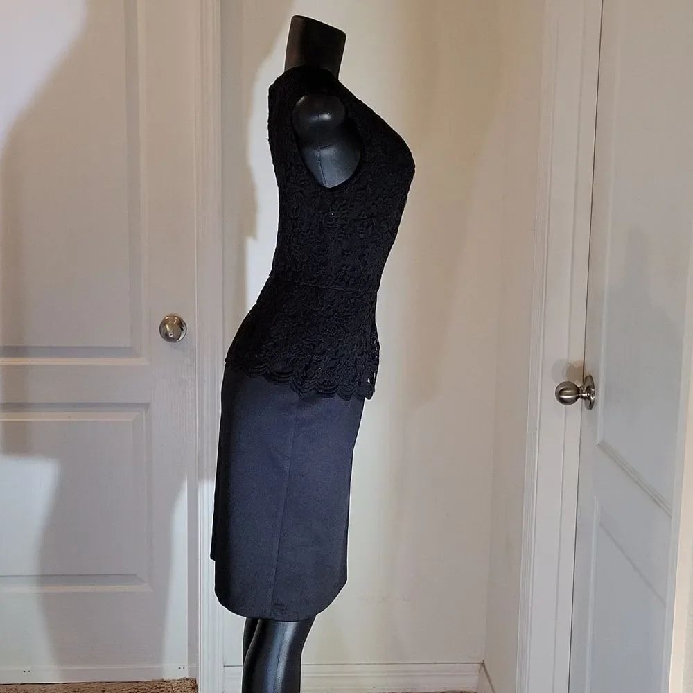 BRAND NEW CONNECTED APPAREL SLEEVELESS LACE TOP DRESS - Picture 7 of 16